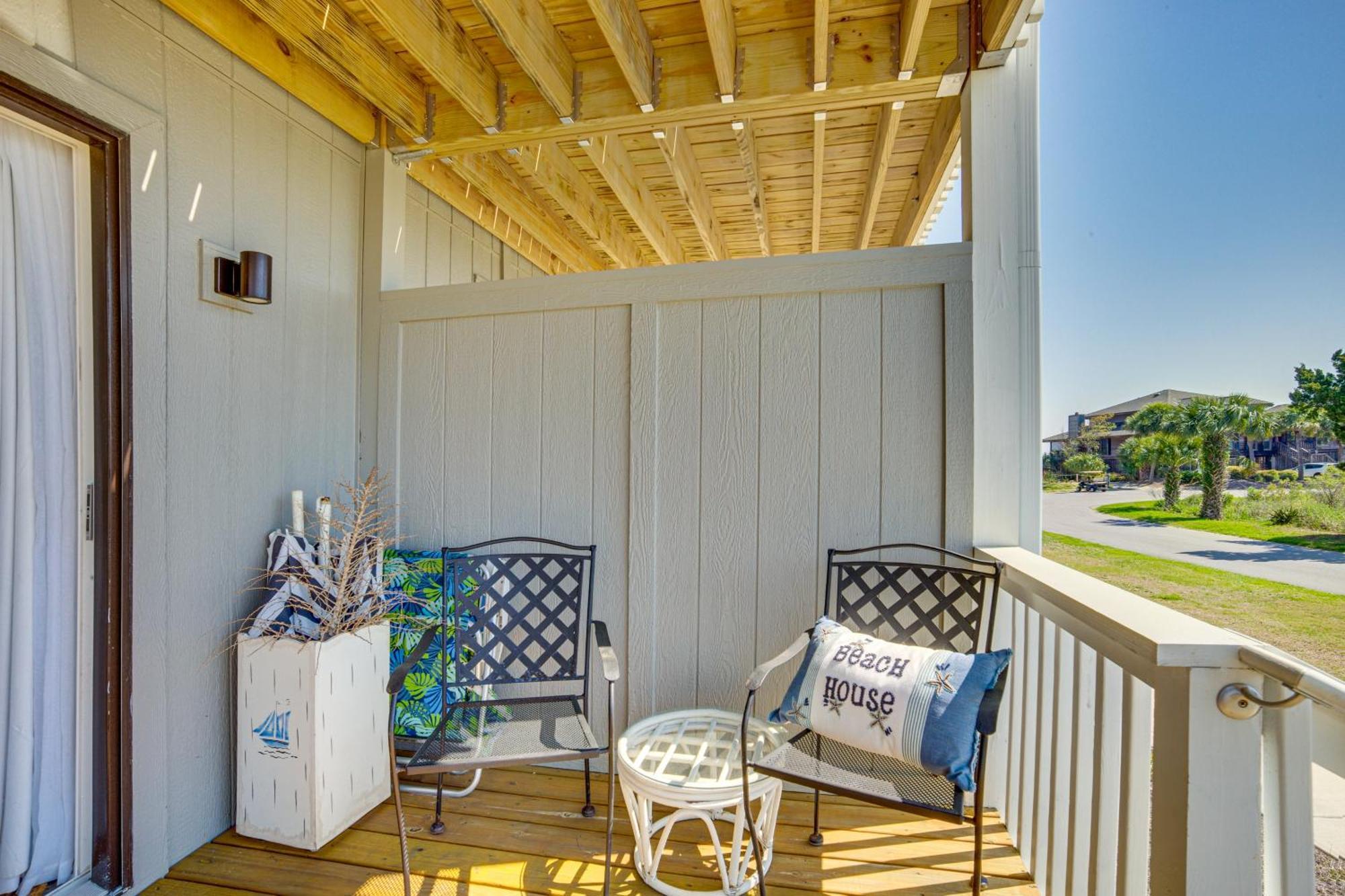 Oceanmarsh Subdivision Harbor Island Condo With Deck - Steps To Beach! מראה חיצוני תמונה